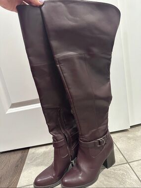 Franco Sarto Over-the-Knee Boots in Deep Burgundy